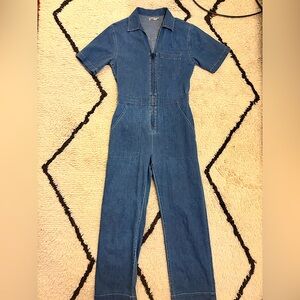 Faherty Linen Denim Jumpsuit size 0